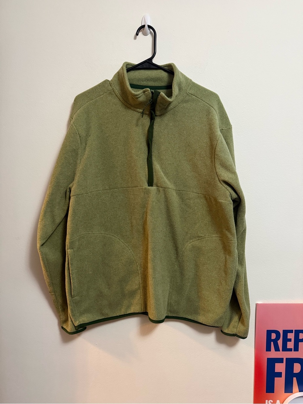 Goodfellow & Co Olive Green Quarter-Zip Fleece Pullover